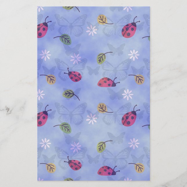Cute Ladybugs Stationery (Front)