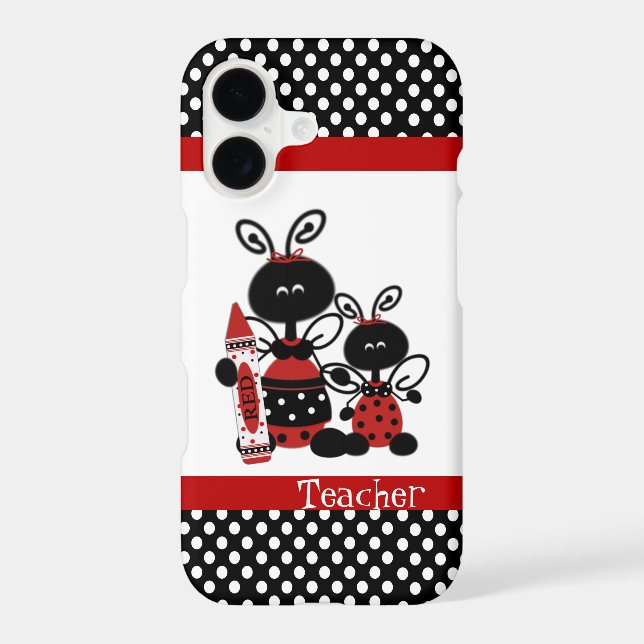 Cute Ladybugs Teacher's iPhone 7 Plus case (Back)