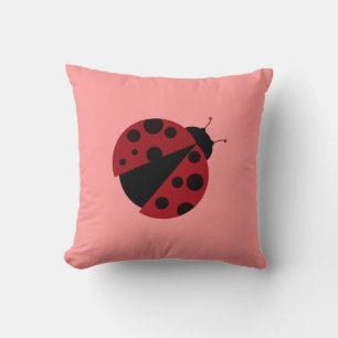 cute ladybugs throw pillow