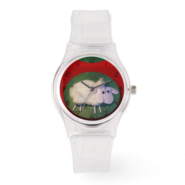 Cute Lamb Chinese astrology Sheep Kids Watch (Front)