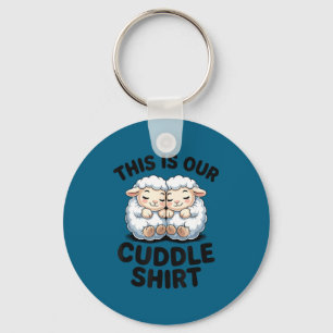 Cute Lamb Couple This Is Our Cuddle  Keychain