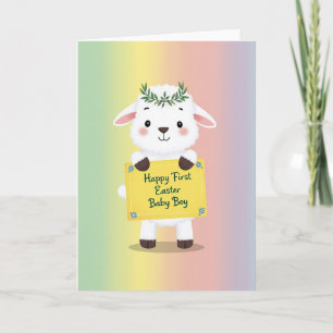 Cute Lamb First Easter Card