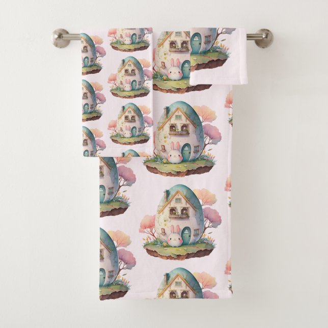 Cute lapin lapin rose Kawaii Style Motif (En situation)