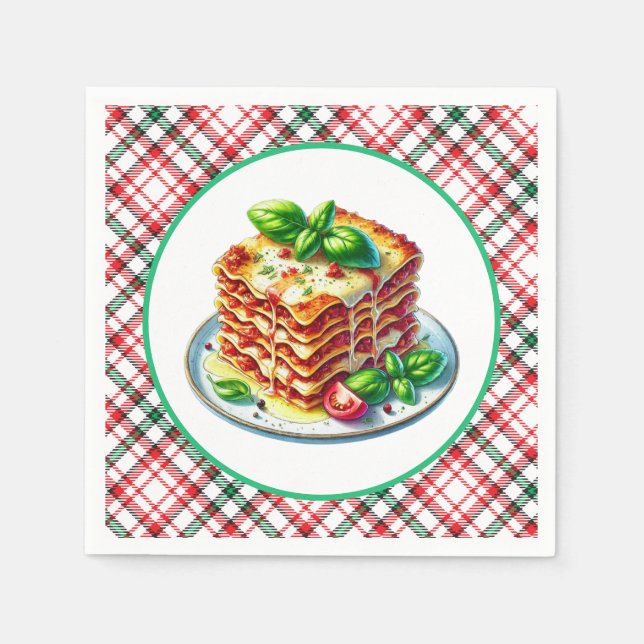Cute Lasagna lovers dinner Napkin (Front)