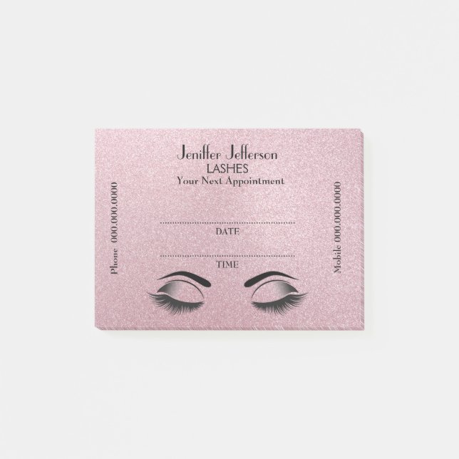 Cute Lashes Appointment Post-it® Notes (Front)
