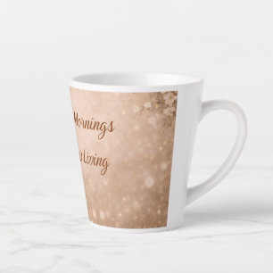Cute Latte Coffee Mug   Floral Girl Aesthetic 
