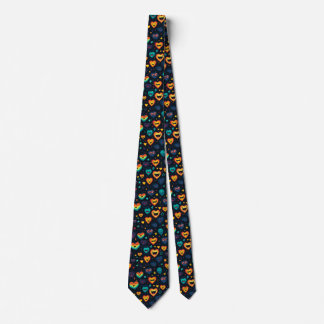 Cute laughing and smiling little hearts positive tie