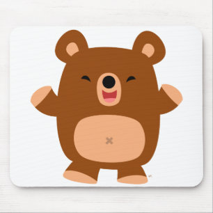 Cute Laughing Cartoon Bear mousepad
