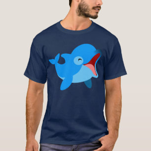 Cute Laughing Cartoon Dolphin T-Shirt