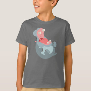 Cute Laughing Cartoon Hippo Children T-Shirt