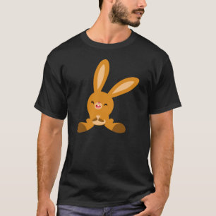 Cute Laughing Cartoon Rabbit T-Shirt