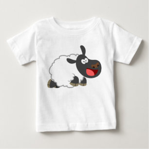 Cute Laughing Cartoon Sheep Baby T-Shirt