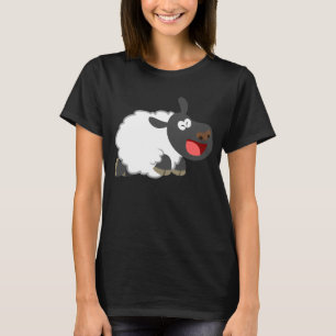 Cute Laughing Cartoon Sheep Women T-Shirt