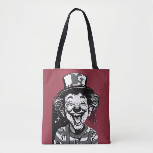 Cute Laughing Clown Logo for Kids Tote Bag