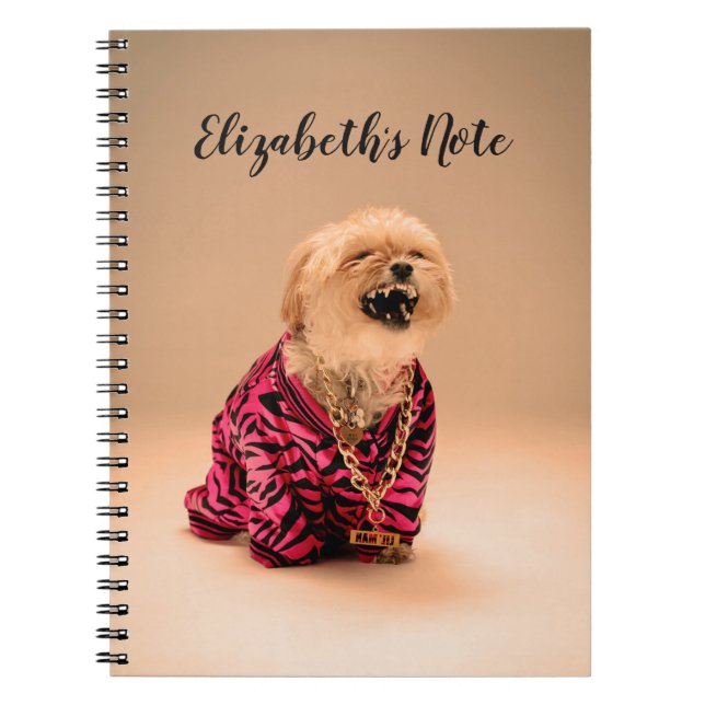 Cute Laughing Shih Tzu Personalized  Notebook (Front)