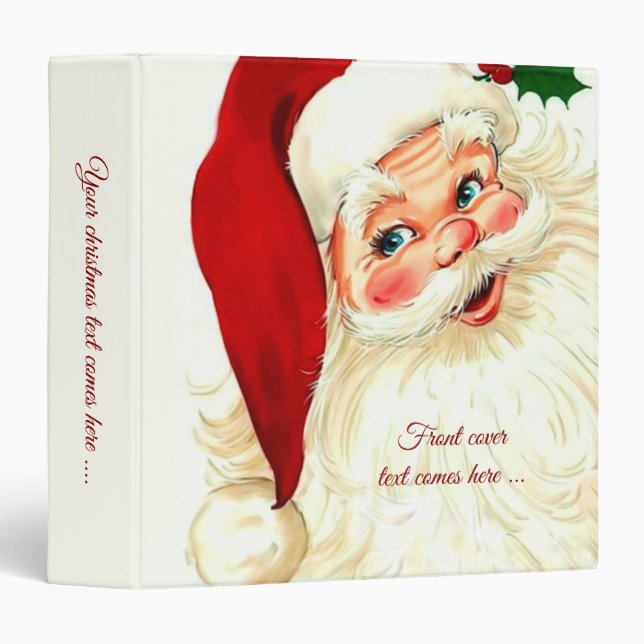 Cute laughing vintage santa binder (Front/Spine)
