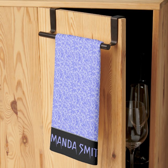 Cute Lavender blue, Elegant  Kitchen Towel (Thirds Fold)