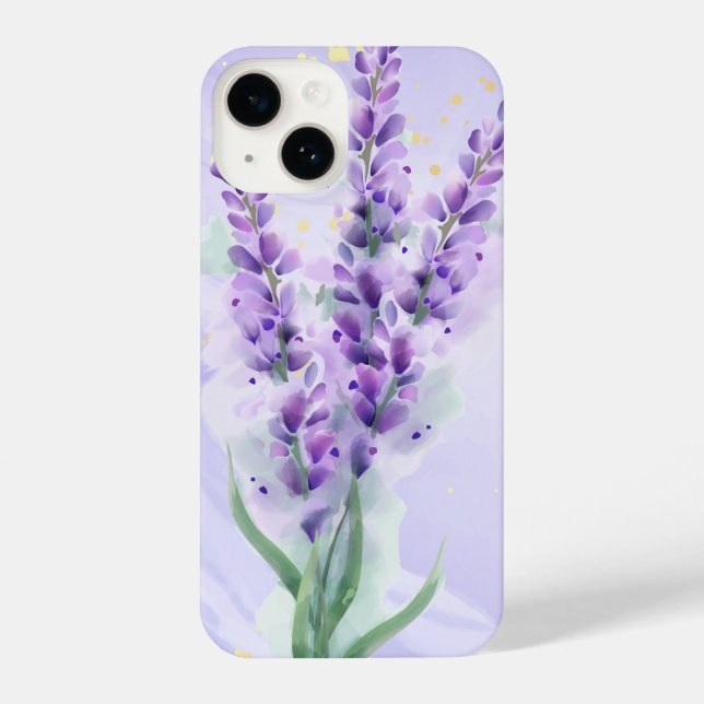Cute Lavender Garden Flower Floral  iPhone Case (Back)