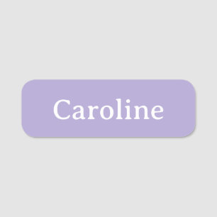 Cute Lavender Typography Modern Name Personalized Tag