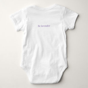 Cute Lavender Word Aesthetic Baby Bodysuit Flora