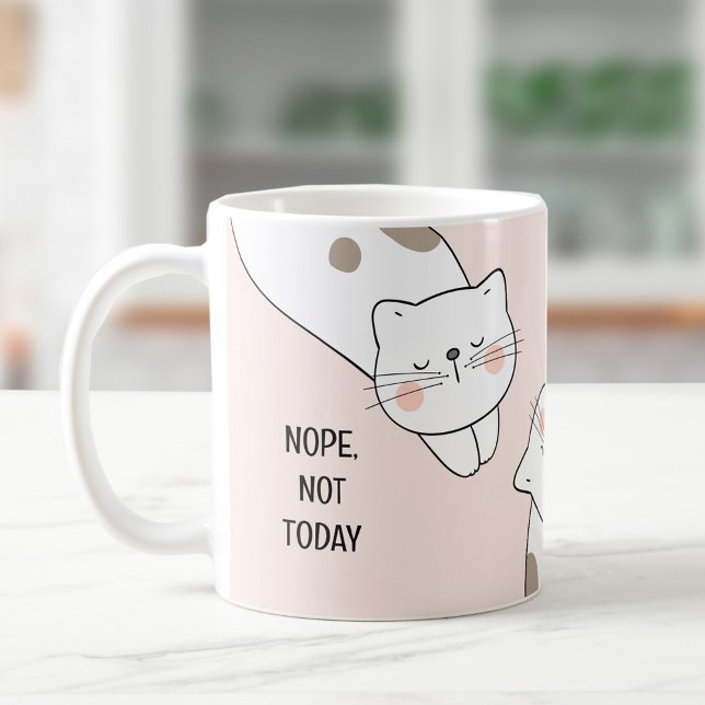 Cute Lazy Nom du chat Mug Amoureux des chats rose (Cute Lazy Cat Cat Lover Name Pink Mug)