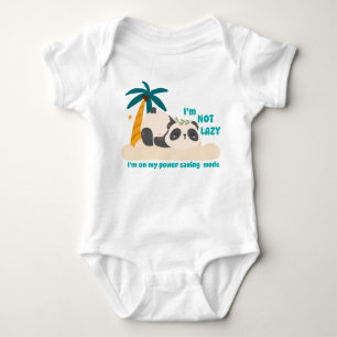 Cute lazy panda baby bodysuit