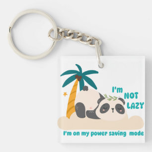 Cute lazy panda keychain