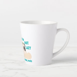 Cute lazy panda latte mug