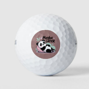 Cute Lazy Panda – “Maybe Later” Relaxing Panda Golf Balls
