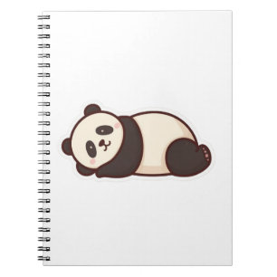 Cute Lazy Panda Sticker – Kawaii Sleeping Panda  Notebook
