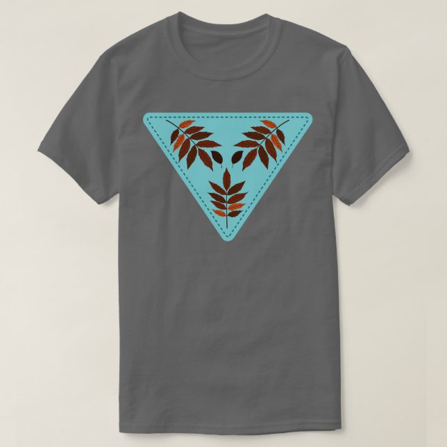 Cute Leaf Stamp T-Shirt (Design Front)