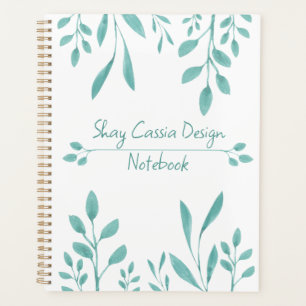 Cute Leafy Botanical Custom Name  Planner