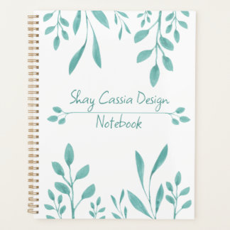Cute Leafy Botanical Custom Name Planner