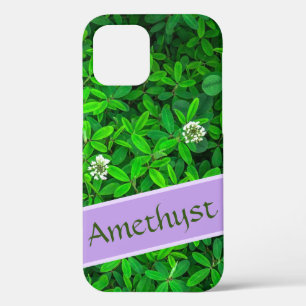 Cute Leafy Botanical Personalized Pattern iPhone 12 Case