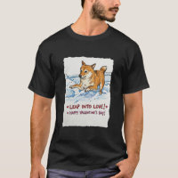 Cute "Leap Into Love" Shiba Inu Valentine's Day  