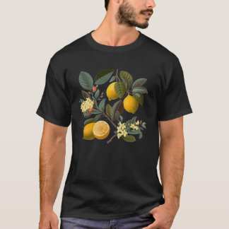 Cute Lemon Botanical Gardening summertime vintage  T-Shirt