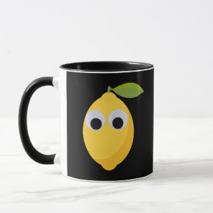 Cute Lemon Character with Googly Eyes  Mug