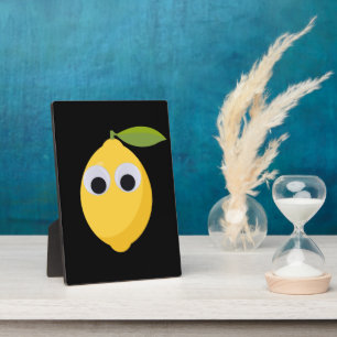 Cute Lemon Character with Googly Eyes  Plaque
