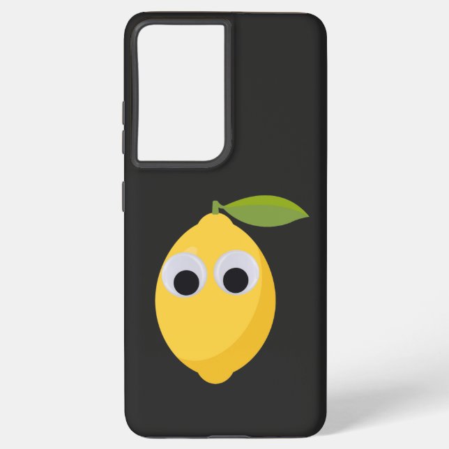 Cute Lemon Character with Googly Eyes  Samsung Galaxy S21 Ultra Case (Back)