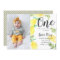 Cute lemon first birthday lemon photo invite