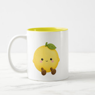 Cute Lemon Mug | Kawaii Fruit Coffee Cup Gift