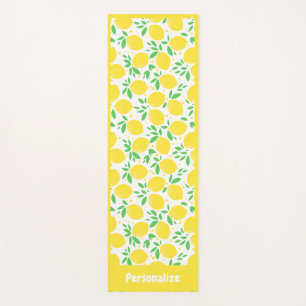 Cute Lemon Pattern Fruit Orchard Zen Yoga Namaste Mat