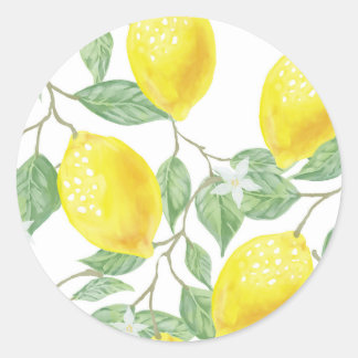 Cute Lemons and Leaves Stickers