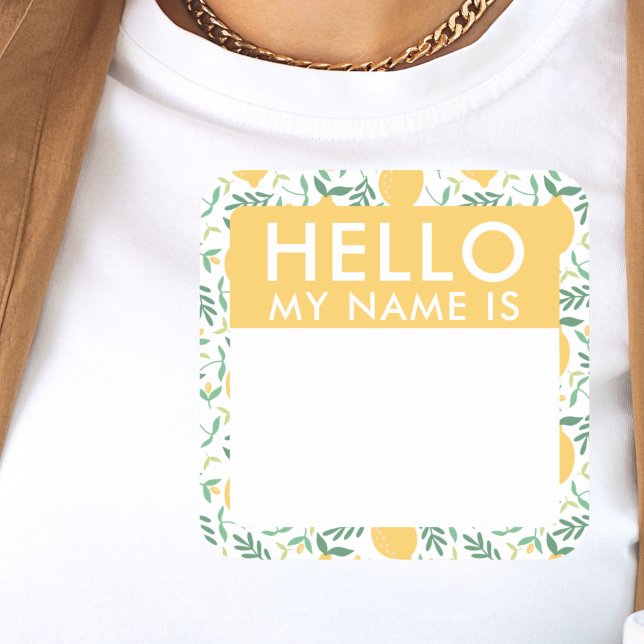 Cute Lemons Hello My Name Is Stickers (Creator Uploaded)