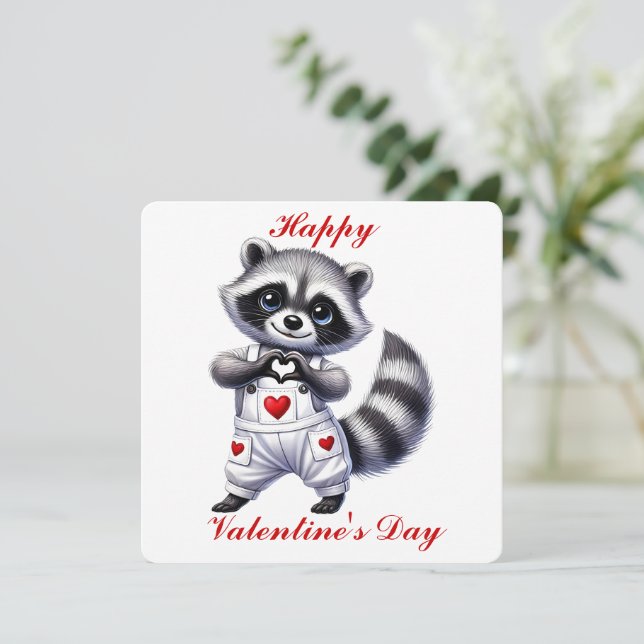 Cute Lemur - Valentine's Day Card (Standing Front)