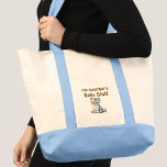 Cute leopard baby stuff name blue brown tote bag<br><div class="desc">Carry the essentials in style with this adorable 'baby stuff' impulse tote bag! Featuring a cute leopard and space to add your baby’s name, it’s the perfect personalized bag for parents on the go. Great for diapers, wipes, snacks, and everyday baby gear, this custom baby tote bag keeps everything handy...</div>