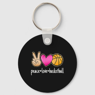Cute Leopard Boys Girls Sketll Peace Love Sketll Keychain