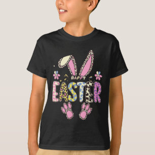 Cute Leopard Bunny Easter Day Tee For Nurses And T
