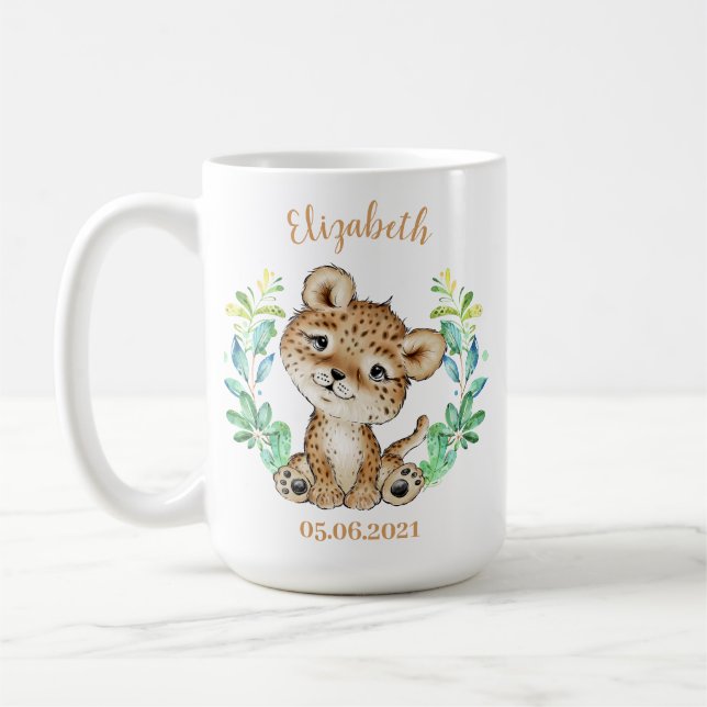 Cute léopard, Coffee Mug (Gauche)