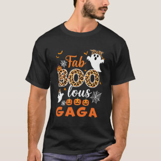 Cute Leopard Fab Boo Lous Gaga Spooky Halloween Co T-Shirt